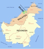 mapa Bruneje
